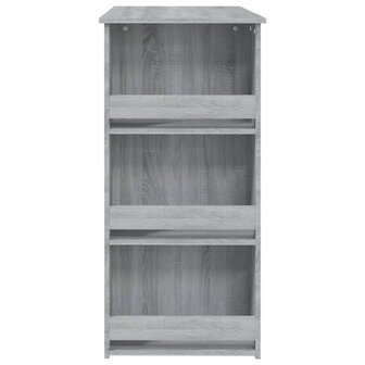 Bartafel met opbergrek 102x50x103,5 cm hout grijs sonoma 6