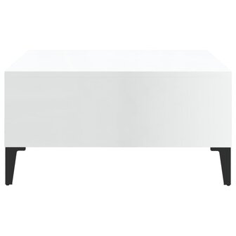 Salontafel 60x60x30 cm bewerkt hout hoogglans wit 4