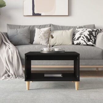 Salontafel 60x50x40 cm bewerkt hout zwart 3