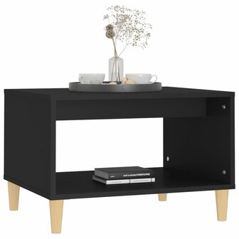 Salontafel 60x50x40 cm bewerkt hout zwart 4