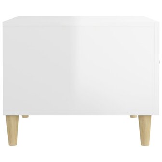 Salontafel 50x50x40 cm bewerkt hout hoogglans wit 8