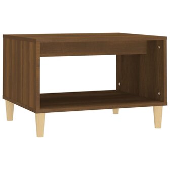 Salontafel 60x50x40 cm bewerkt hout bruin eikenkleur 2