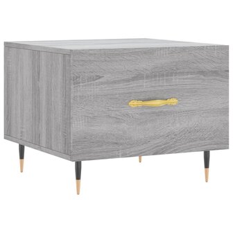 Salontafel 50x50x40 cm bewerkt hout grijs sonoma eiken 2