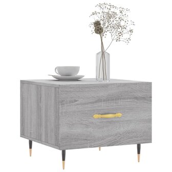 Salontafel 50x50x40 cm bewerkt hout grijs sonoma eiken 3