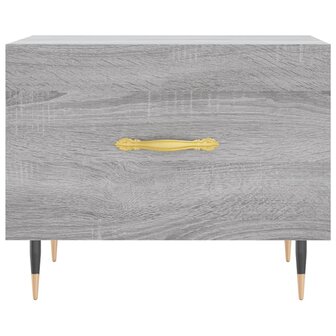 Salontafel 50x50x40 cm bewerkt hout grijs sonoma eiken 5