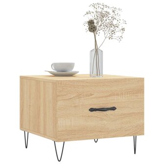 Salontafel 50x50x35 cm bewerkt hout sonoma eikenkleurig 3