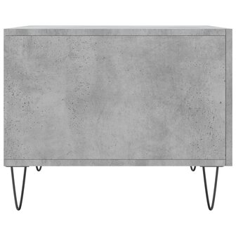Salontafel 50x50x40 cm bewerkt hout betongrijs 7