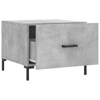 Salontafel 50x50x40 cm bewerkt hout betongrijs 6
