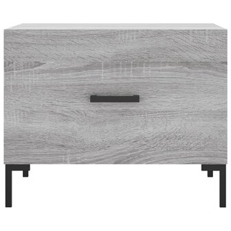 Salontafel 50x50x40 cm bewerkt hout grijs sonoma eiken 5
