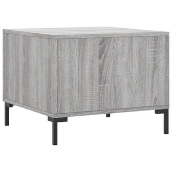 Salontafel 50x50x40 cm bewerkt hout grijs sonoma eiken 8