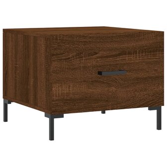 Salontafel 50x50x40 cm bewerkt hout bruin eikenkleur 2