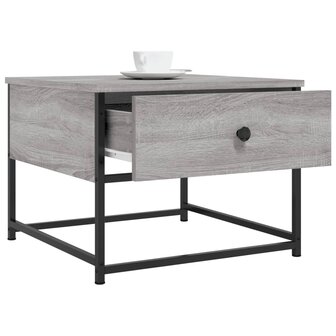 Salontafel 51x51x40 cm bewerkt hout grijs sonoma eikenkleurig 4