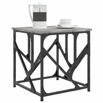 Salontafel 45x45x47,5 cm bewerkt hout grijs sonoma 3