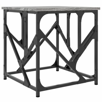 Salontafel 45x45x47,5 cm bewerkt hout grijs sonoma 6