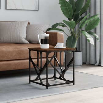 Salontafel 45x45x47,5 cm bewerkt hout bruin eikenkleur 1
