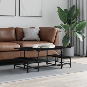 Salontafel 100x50,5x40 cm bewerkt hout zwart 1