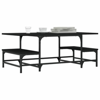 Salontafel 100x50,5x40 cm bewerkt hout zwart 3