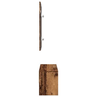 Halmeubelset bewerkt hout oud houtkleurig 6