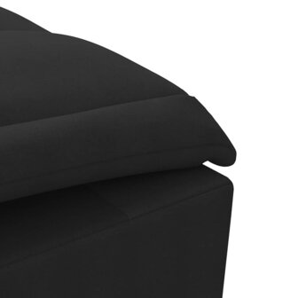 Massage chaise longue met bolster stof zwart 8