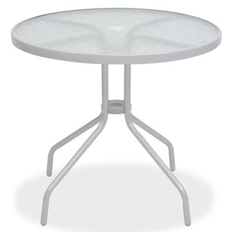 6-delige Tuinset staal en textileen grijs 3