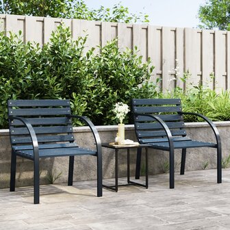 Tuinstoelen 2 st hout grijs 1