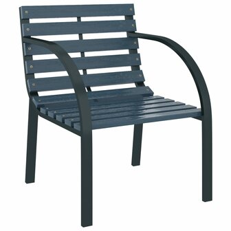 Tuinstoelen 2 st hout grijs 3