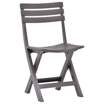 Tuinstoelen inklapbaar 2 st kunststof mokka 2