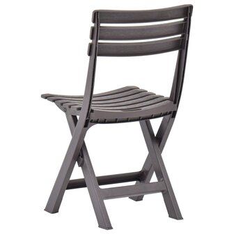 Tuinstoelen inklapbaar 2 st kunststof mokka 5