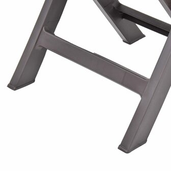 Tuinstoelen inklapbaar 2 st kunststof mokka 8