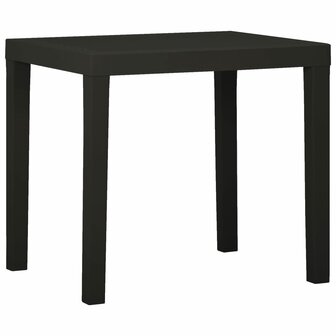 Tuintafel 79x65x72 cm kunststof antracietkleurig 1