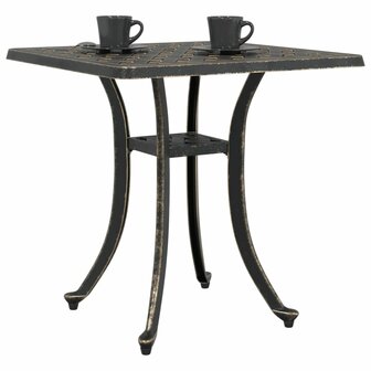 Tuintafel 53x53x53 cm gietaluminium bronskleurig 4