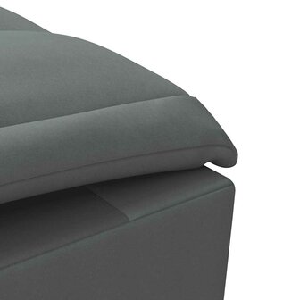 Massage chaise longue met bolster stof donkergrijs 8