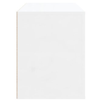Schoenenkast 80x35x45 cm bewerkt hout hoogglans wit 6