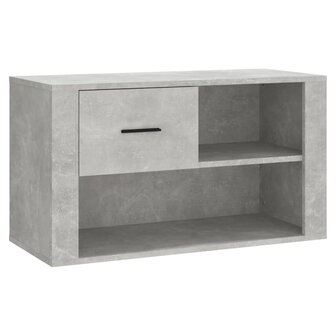Schoenenkast 80x35x45 cm bewerkt hout betongrijs 2