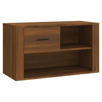 Schoenenkast 80x35x45 cm bewerkt hout bruin eikenkleur 2