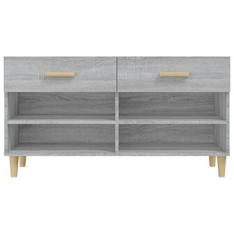 Schoenenkast 102x35x55 cm bewerkt hout grijs sonoma eikenkleur 6