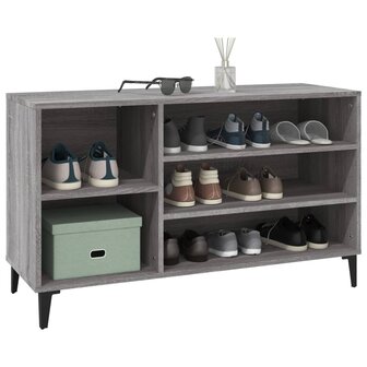 Schoenenkast 102x36x60 cm bewerkt hout sonoma grijs 4