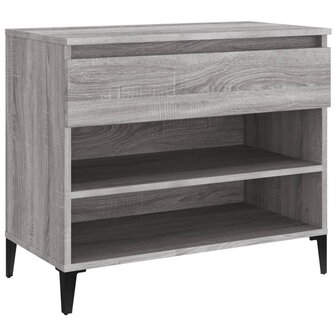 Schoenenkast 70x36x60 cm bewerkt hout sonoma grijs 2