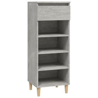 Schoenenkast 40x36x105 cm bewerkt hout betongrijs 2