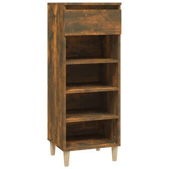 Schoenenkast 40x36x105 cm bewerkt hout gerookt eikenkleurig 2