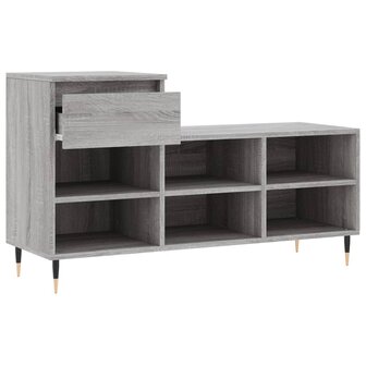 Schoenenkast 102x36x60 cm bewerkt hout sonoma grijs 6