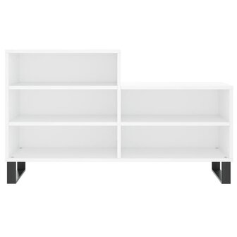Schoenenkast 102x36x60 cm bewerkt hout wit 4