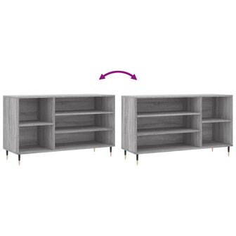 Schoenenkast 102x36x60 cm bewerkt hout sonoma grijs 7