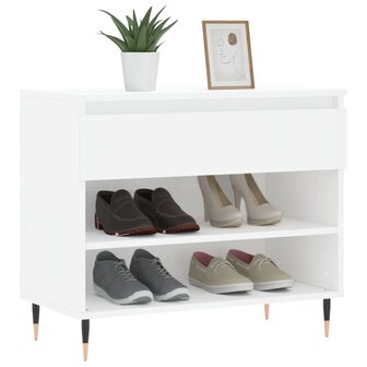 Schoenenkast 70x36x60 cm bewerkt hout wit 3