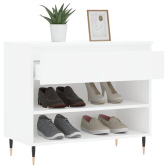 Schoenenkast 70x36x60 cm bewerkt hout wit 4