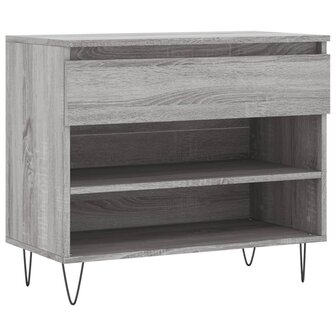 Schoenenkast 70x36x60 cm bewerkt hout sonoma grijs 2