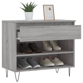 Schoenenkast 70x36x60 cm bewerkt hout sonoma grijs 4