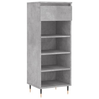 Schoenenkast 40x36x105 cm bewerkt hout betongrijs 2