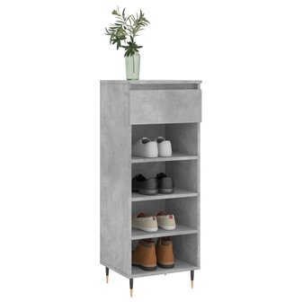 Schoenenkast 40x36x105 cm bewerkt hout betongrijs 3