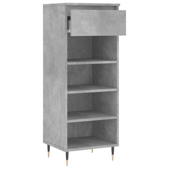 Schoenenkast 40x36x105 cm bewerkt hout betongrijs 6